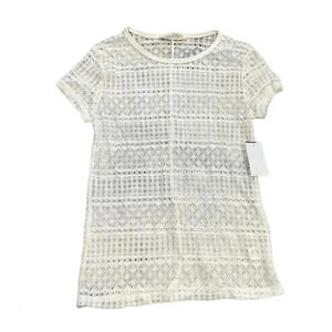Wanderlux White Sheer Lace Top M